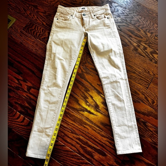 Paige skyline ankle peg cream denim women’s size 24. Gently used. Skinny jeans. - Picture 6 of 9